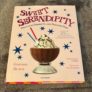 Sweet Serendipity Cookbook by Stephen Bruce - Cream Cover